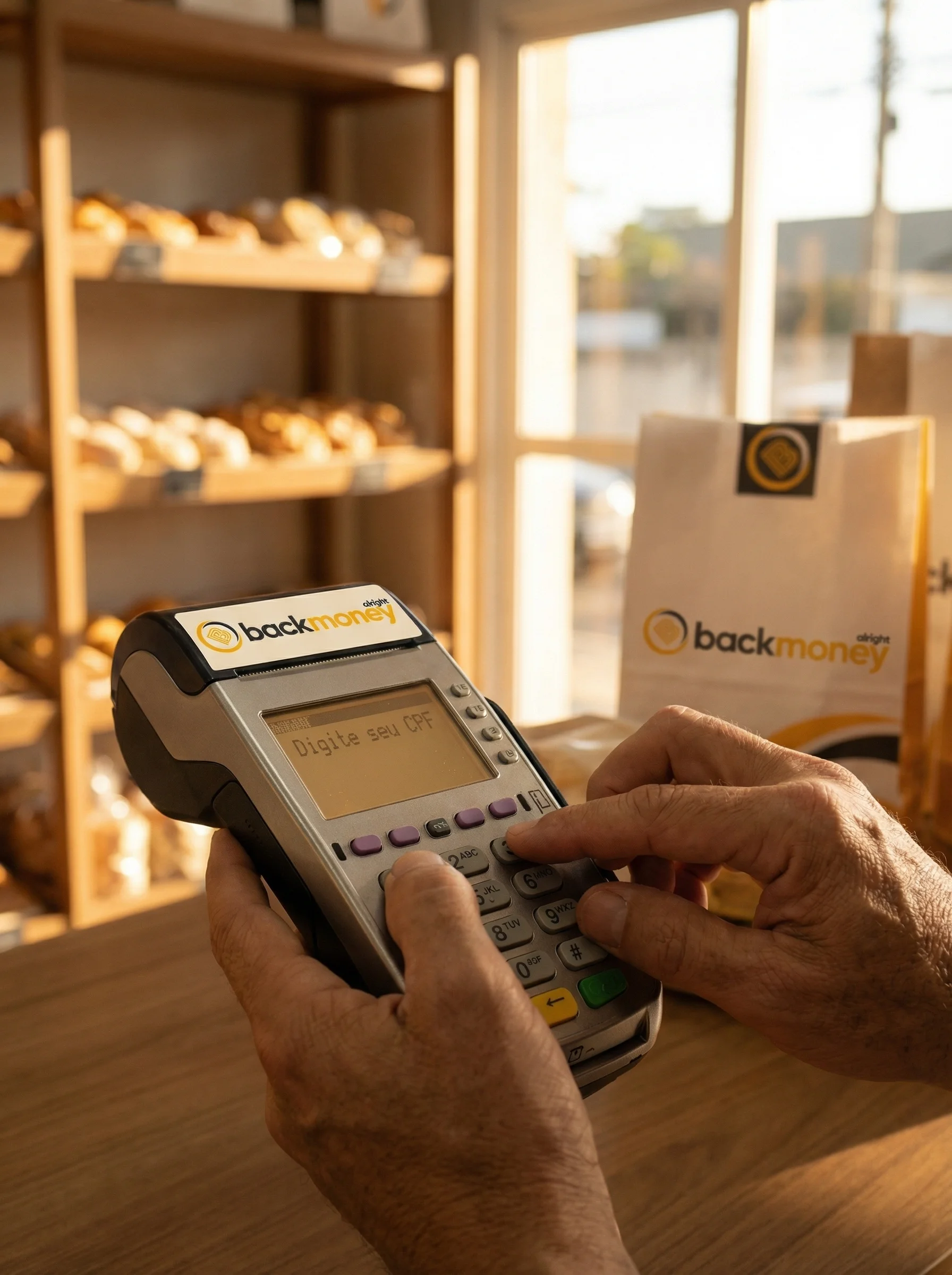 Validação de CPF no terminal BackMoney com verificação biométrica