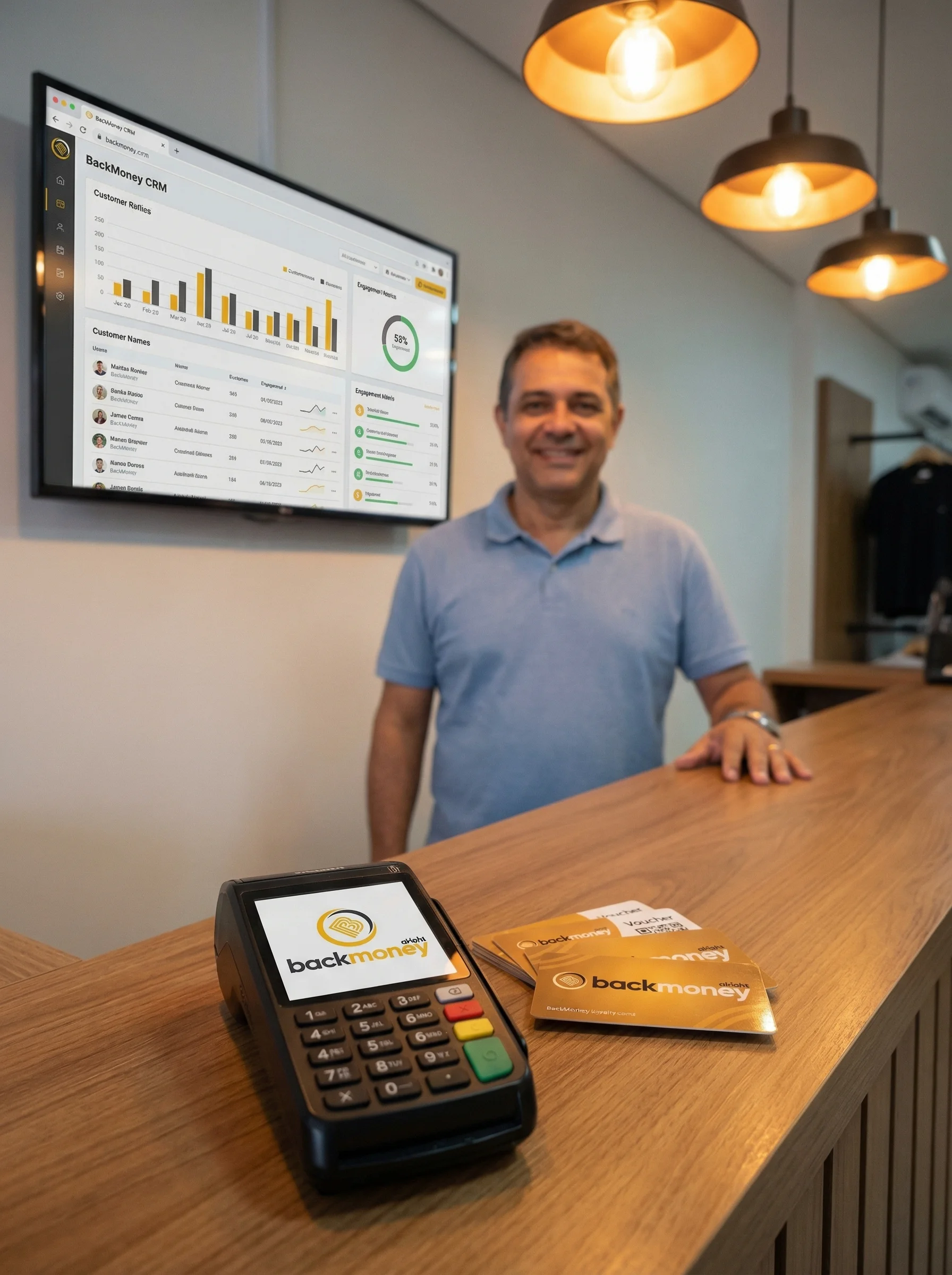 Dashboard integrado BackMoney com monitoramento de transações em tempo real